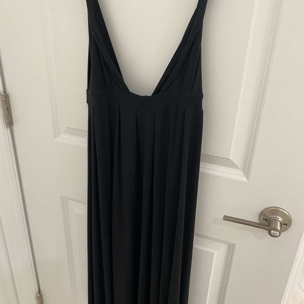 Low plunging black dress